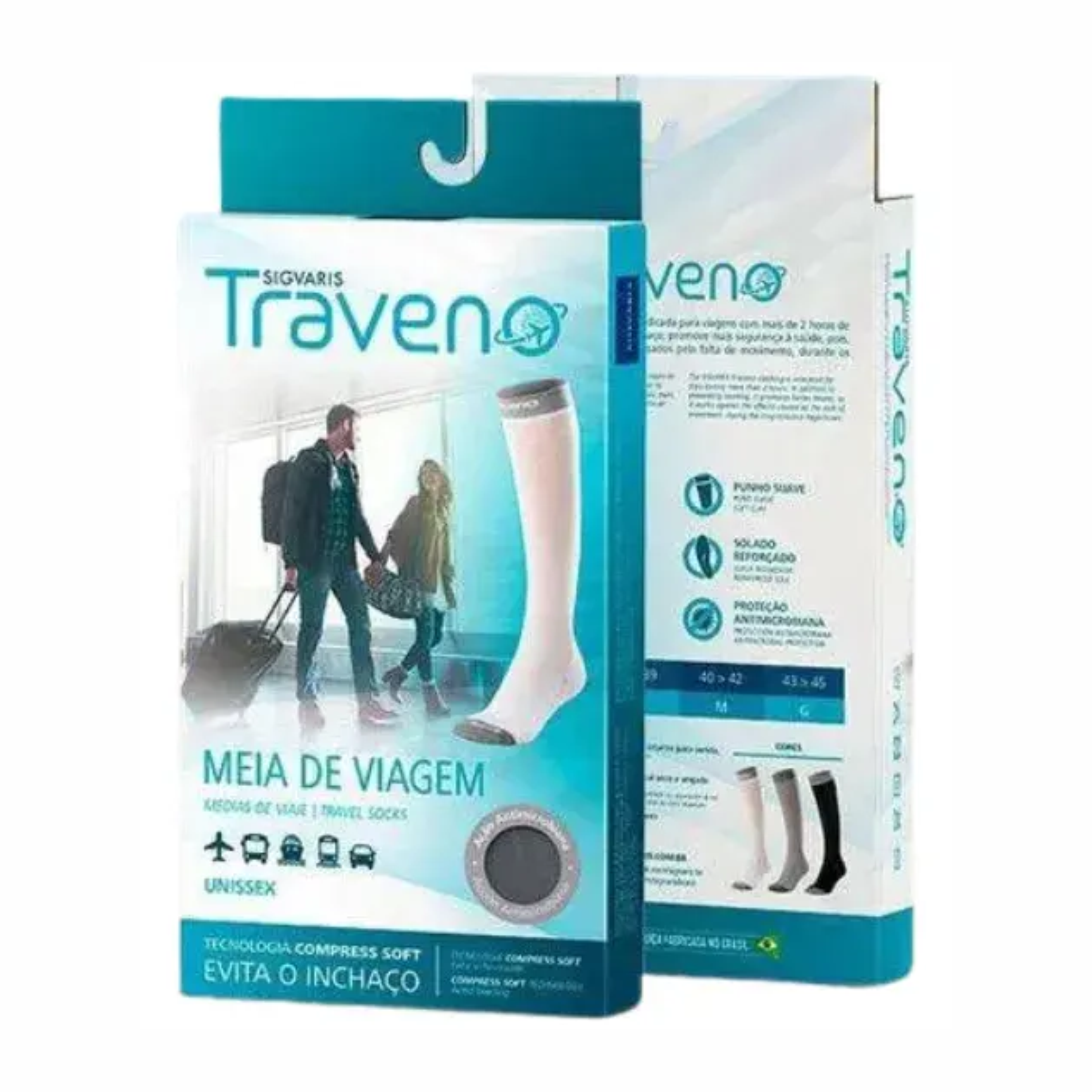 Meia De Viagem Sigvaris Traveno
